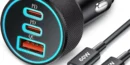 67W 3-Port Super Fast Type C Car Charger USB C