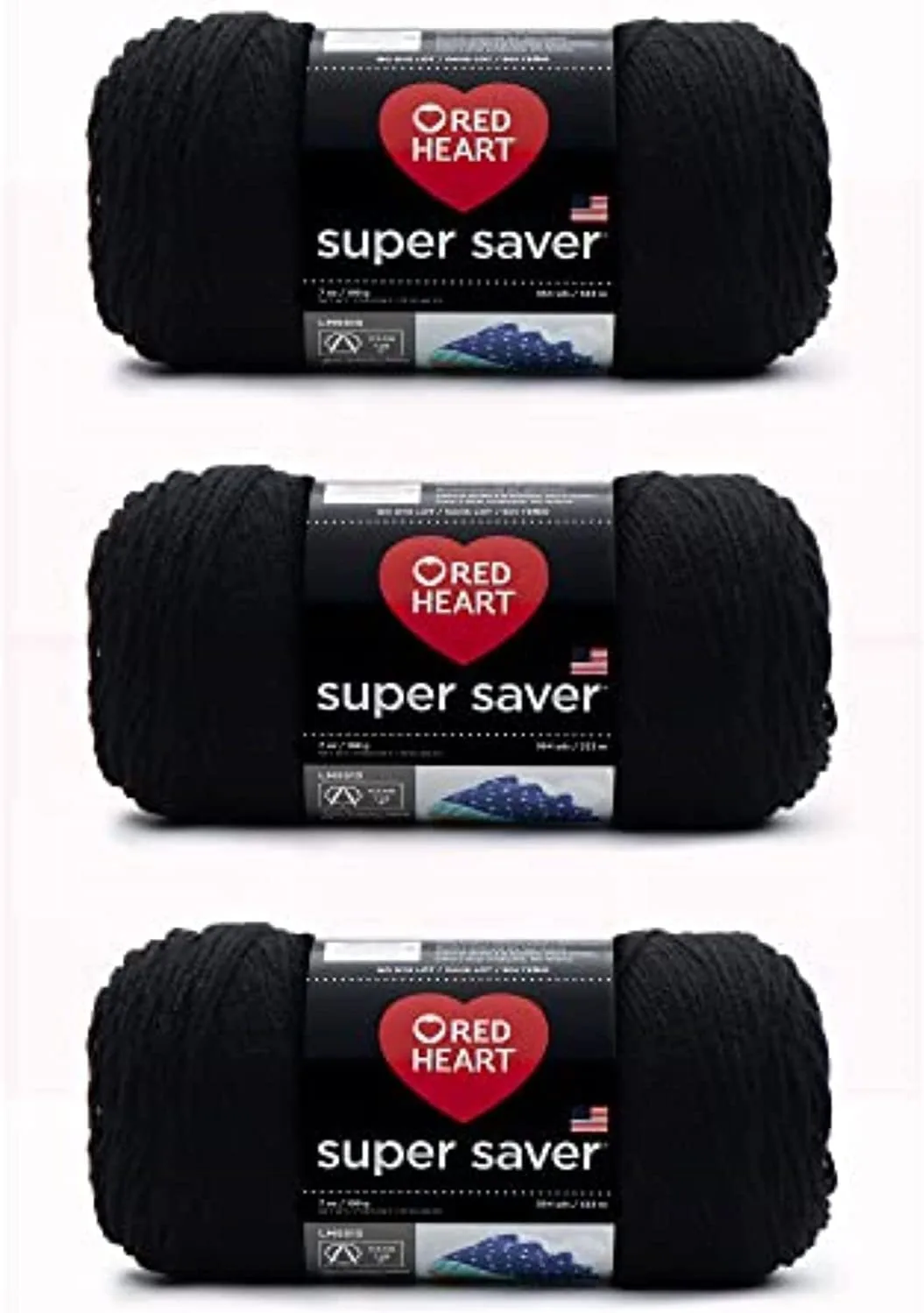 Red Heart Super Saver Black Yarn