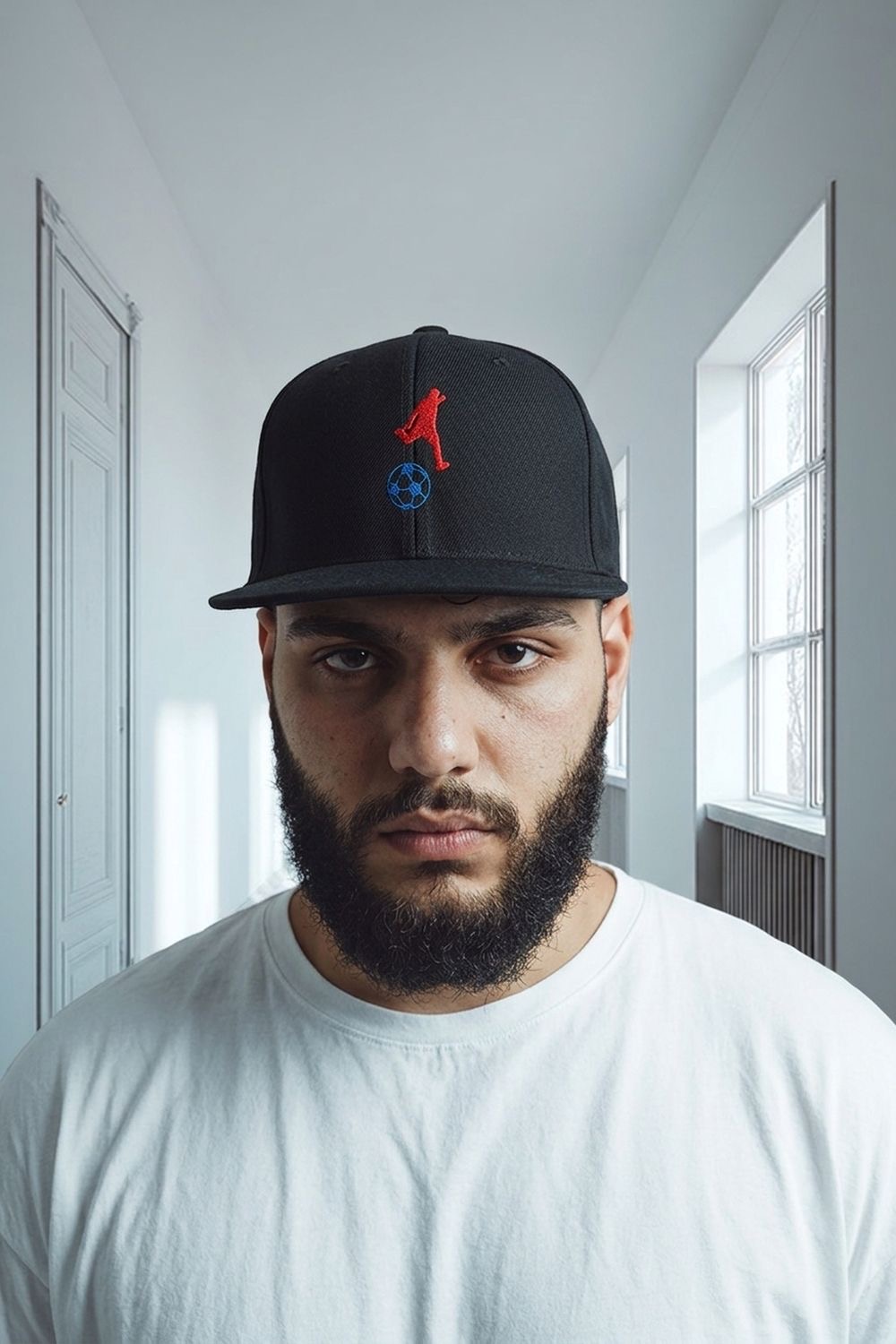 Footballer Snapback -Black